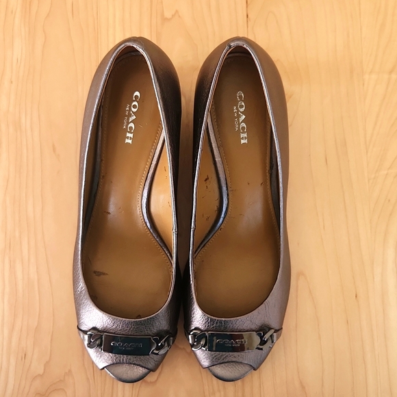 Coach wedge peeptoe heels - Picture 1 of 5